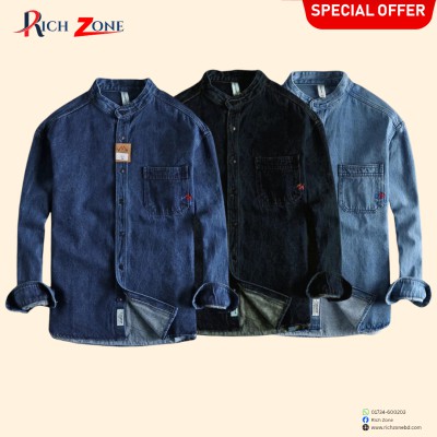 3 Piece Combo Full Sleeve Denim Shirt