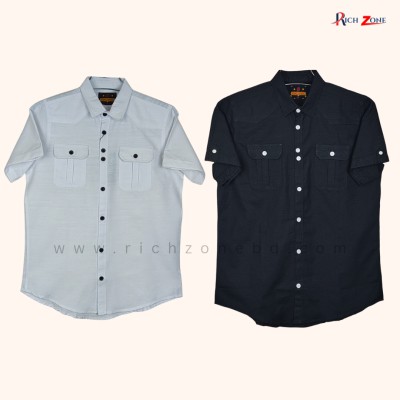 Half Sleeve Oxford Cotton Shirt