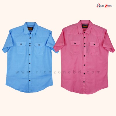 Half Sleeve Oxford Cotton Shirt