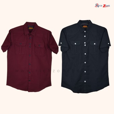 Half Sleeve Oxford Cotton Shirt