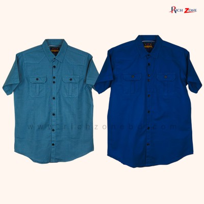 Half Sleeve Oxford Cotton Shirt