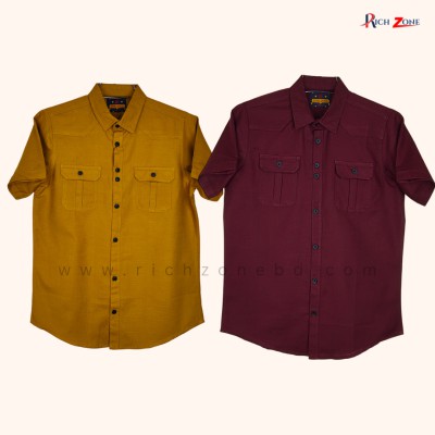 Half Sleeve Oxford Cotton Shirt