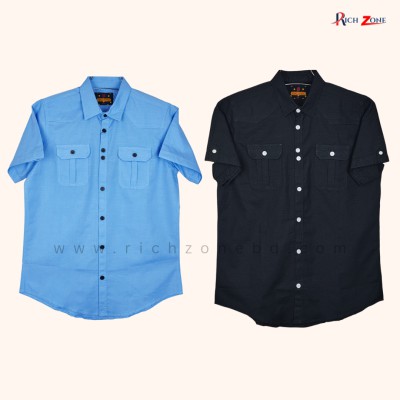 Half Sleeve Oxford Cotton Shirt
