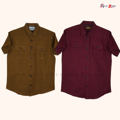 Half Sleeve Oxford Cotton Shirt