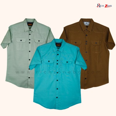 Half Sleeve Oxford Cotton Shirt