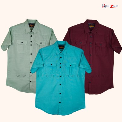 Half Sleeve Oxford Cotton Shirt