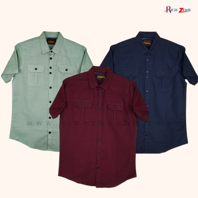 Half Sleeve Oxford Cotton Shirt