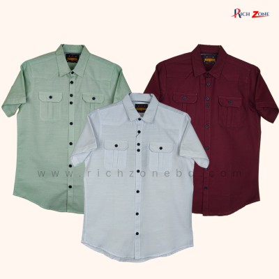 Half Sleeve Oxford Cotton Shirt