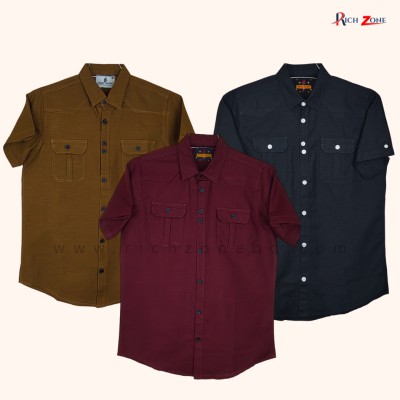 Half Sleeve Oxford Cotton Shirt