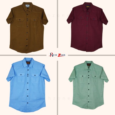 Half Sleeve Oxford Cotton Shirt