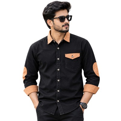 Single Pocket Denim Long Sleeve Shirt