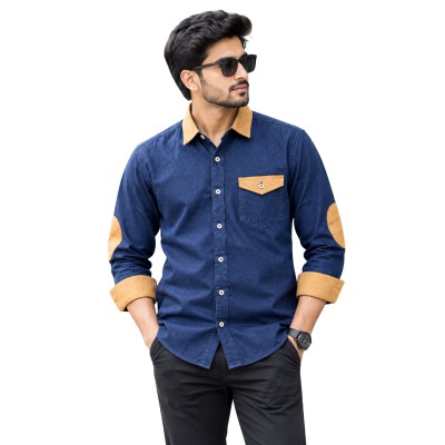 Single Pocket Denim Long Sleeve Shirt