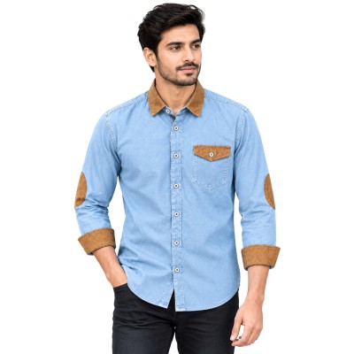 Single Pocket Denim Long Sleeve Shirt