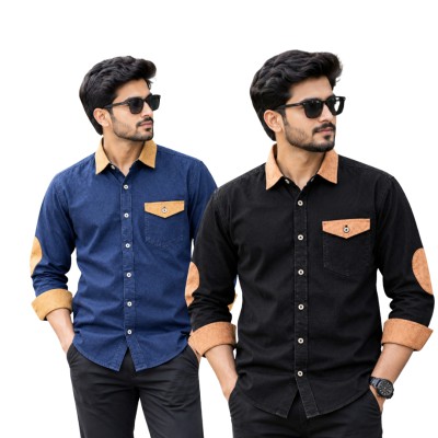Single Pocket Denim Long Sleeve Shirt