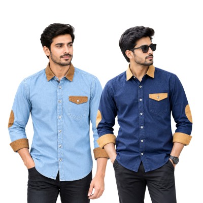 Single Pocket Denim Long Sleeve Shirt